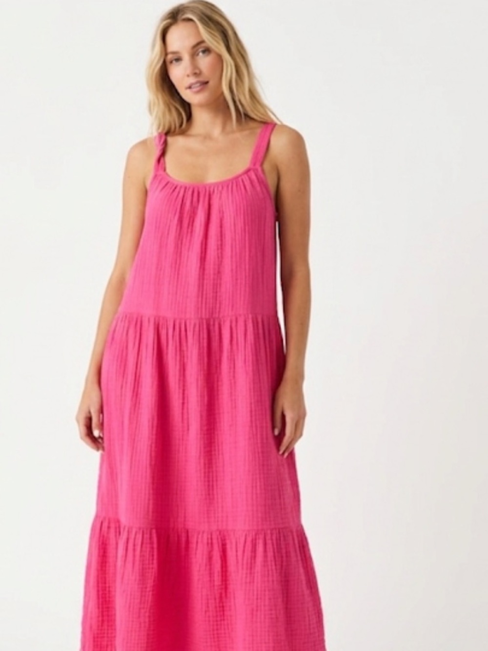 BB Dakota Hot Pink Sleeveless maxi Dress size medium new with tags